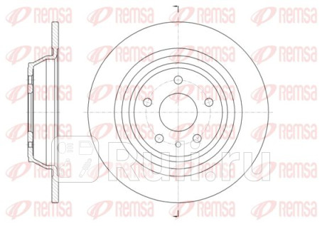 61606.00 - Диск тормозной задний (REMSA) Ford Mondeo 5 (2014-2019) для Ford Mondeo 5 (2014-2021), REMSA, 61606.00