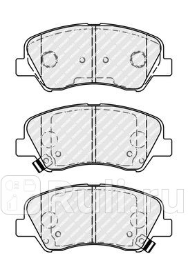 FDB4623 - Колодки тормозные дисковые передние (FERODO) Kia Rio 3 (2011-2015) для Kia Rio 3 (2011-2015), FERODO, FDB4623