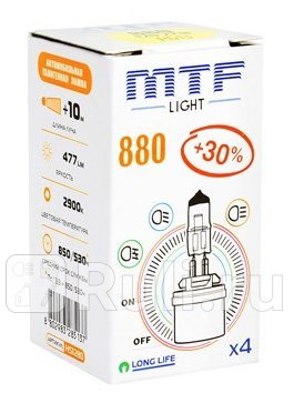 HS1280 - Лампа H27 (27W) MTF Standart 3000K +30% яркости для Автомобильные лампы, MTF, HS1280